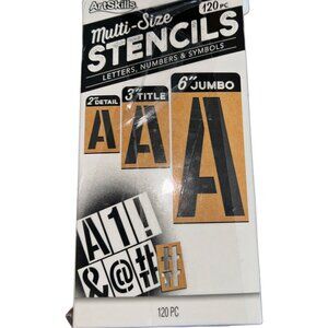 Artskills Multi-size Stencils 120 Pieces Letters, Numbers, & Symbols